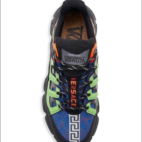 Versace - Trigreca Monogram Sneaker 42 (9) Green Multi - Picture 4 of 13